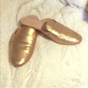 Loft Size 9 Rose Gold Mule Loafers